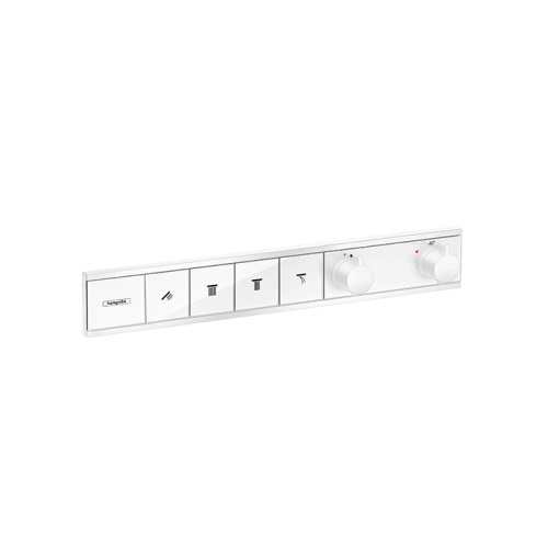 Hansgrohe RainSelect Термостат для душа, 4 источника, внешняя часть, цвет: белый матовый фото в интернет-магазине САНТЕХСИТИ