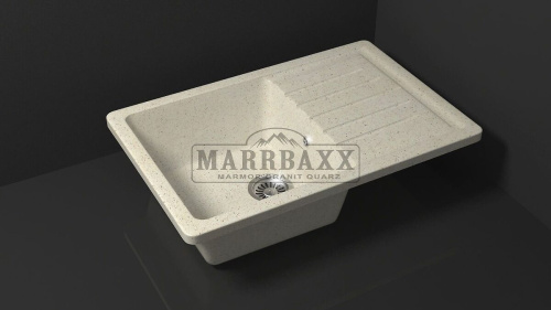 Мойка композит. MARRB.ЭНДИ Z16Q2 прямоугольная,бежевый,740x490x210 без сифона фото в интернет-магазине САНТЕХСИТИ