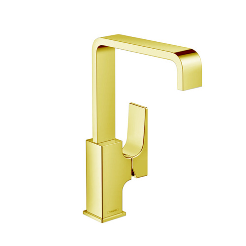 Hansgrohe Metropol Смеситель для раковины 230, на 1 отв, с донным клапаном, излив 165мм, цвет: золото фото в интернет-магазине САНТЕХСИТИ