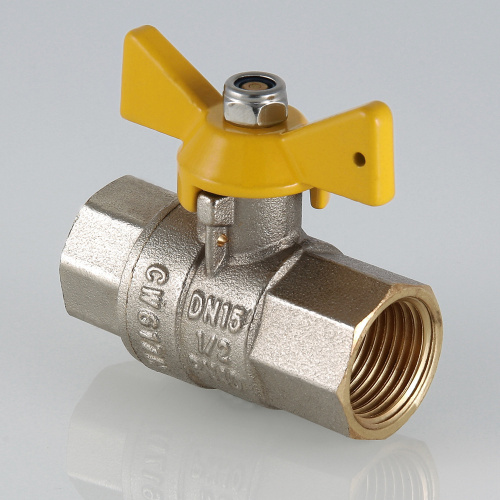 Кран шаровой VALTEC для газа VALGAS 1/2" вн-вн бабочка фото в интернет-магазине САНТЕХСИТИ