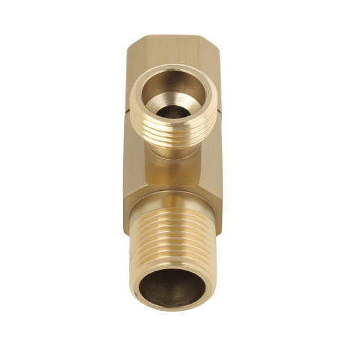 Вентиль угловой с отражателем золото 1/2x1/2 VIEIR фото в интернет-магазине САНТЕХСИТИ
