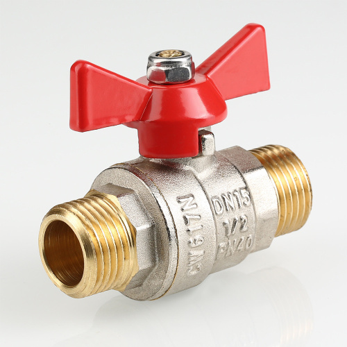 Кран шаровый VALTEC 3/4" нар.-нар. рукоятка бабочка фото в интернет-магазине САНТЕХСИТИ
