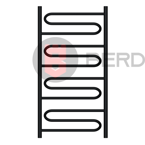 Полотенцесушитель цв. черный мат. W1 50х80 фото в интернет-магазине САНТЕХСИТИ