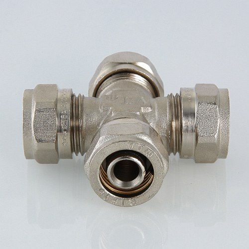 Обжимной фитинг VALTEC Крестовина 20х20х20х20 фото в интернет-магазине САНТЕХСИТИ