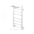 Полотенцесушитель НИКА с греющим кабелем WAY II c полкой 80/40 U RAL9016 фото в интернет-магазине САНТЕХСИТИ