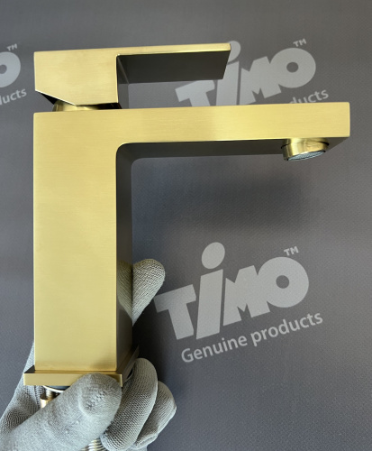 Смеситель для раковины Timo Selene 2061/17F золото матовое фото в интернет-магазине САНТЕХСИТИ