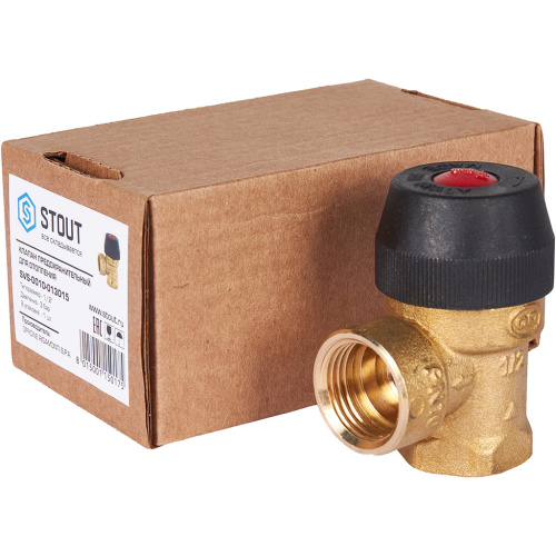 Клапан предохранительный для отопления 3 бар 1/2"х1/2"STOUT фото в интернет-магазине САНТЕХСИТИ