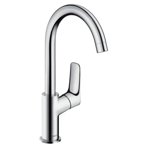 Hansgrohe Logis, Смеситель для раковины, поворотный излив, с донным клапаном, Цвет: хром фото в интернет-магазине САНТЕХСИТИ