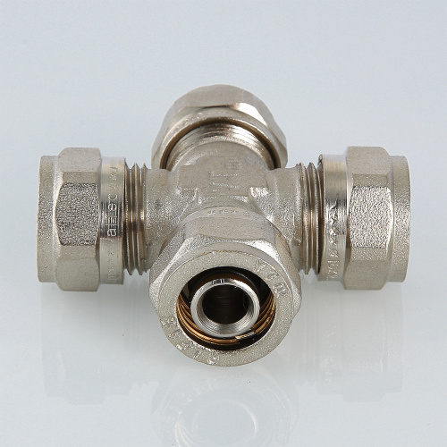 Обжимной фитинг VALTEC Крестовина 20х20х20х20 фото в интернет-магазине САНТЕХСИТИ