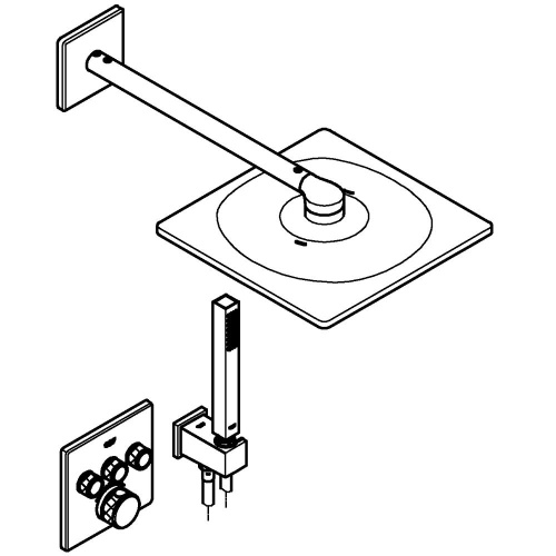 Душевой комплект Grohe Grohtherm SmartControl 34706000 С ВНУТРЕННЕЙ ЧАСТЬЮ фото в интернет-магазине САНТЕХСИТИ