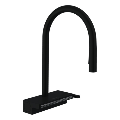 Hansgrohe Aquno Select M81 Смеситель для кухни, на 1 отв, поворотный излив 22см., с вытяжным душем, 3jet, h164мм,+каскад, sBox, цвет: хром фото в интернет-магазине САНТЕХСИТИ