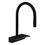Hansgrohe Aquno Select M81 Смеситель для кухни, на 1 отв, поворотный излив 22см., с вытяжным душем, 3jet, h164мм,+каскад, sBox, цвет: хром фото в интернет-магазине САНТЕХСИТИ