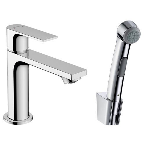 Hansgrohe Rebris E Смеситель для раковины 110, с гигиеническим душем, цвет: хром фото в интернет-магазине САНТЕХСИТИ