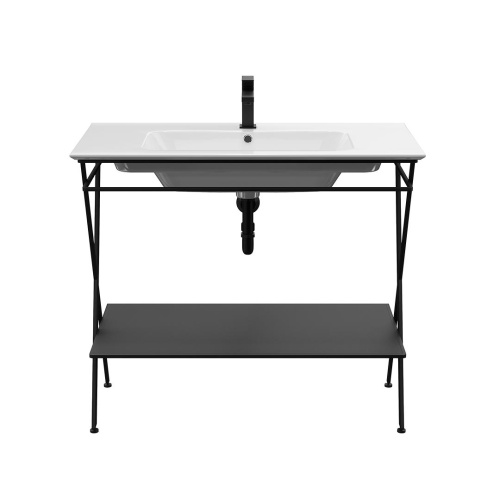 Металлическая структура PIANO Next напольная 95, черная матовая фото в интернет-магазине САНТЕХСИТИ