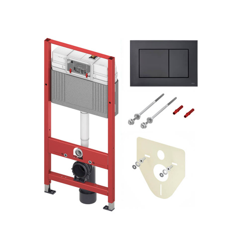 Комплект инсталляции для унитазов TECE base 2.0 с черной матовой кнопкой TECEnow фото в интернет-магазине САНТЕХСИТИ