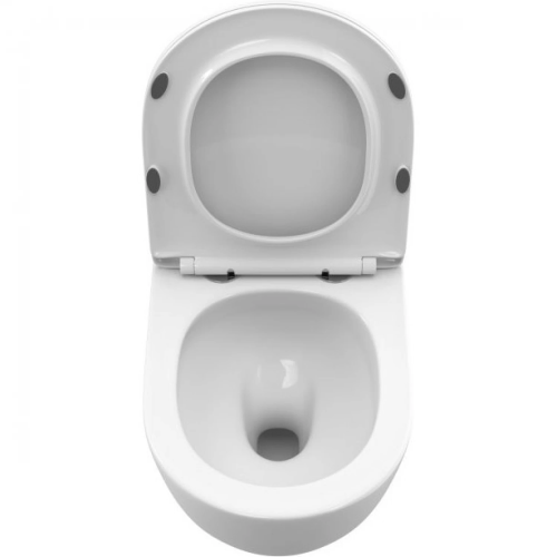 Унитаз подвесной безободковый с сиденьем и смывом TORNADO BelBagno UNO-TOR BB5177CH-TOR/SC фото в интернет-магазине САНТЕХСИТИ