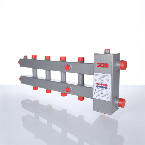 Гидроразделитель с коллектором VALTEC горизонтальный на 5 контуров, до 70 кВт фото в интернет-магазине САНТЕХСИТИ