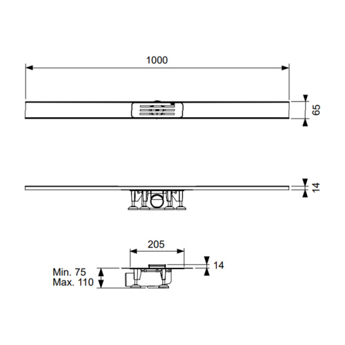 Душевой лоток Tece TECElineo 15301100 фото в интернет-магазине САНТЕХСИТИ