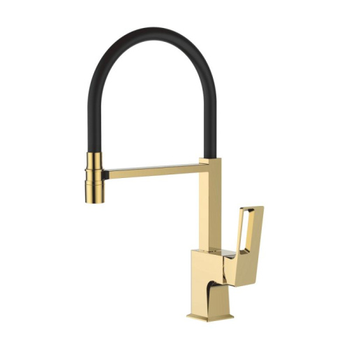 Смеситель для кухни с гибким изливом Ledeme H92 L4092G-2 фото в интернет-магазине САНТЕХСИТИ
