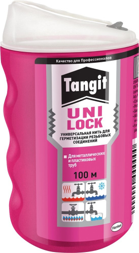 Нить полиамидная для герметизации резьбовых соединений Tangit Uni-Lock 160м фото в интернет-магазине САНТЕХСИТИ