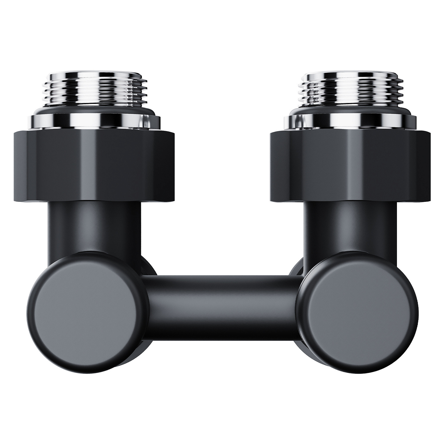 Узел нижнего подключения Royal Thermo Design угловой 1/2"х3/4" EK (черный) фото в интернет-магазине САНТЕХСИТИ