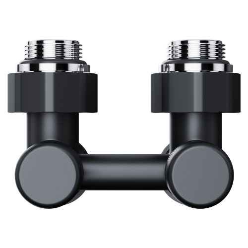 Узел нижнего подключения Royal Thermo Design угловой 1/2"х3/4" EK (черный) фото в интернет-магазине САНТЕХСИТИ