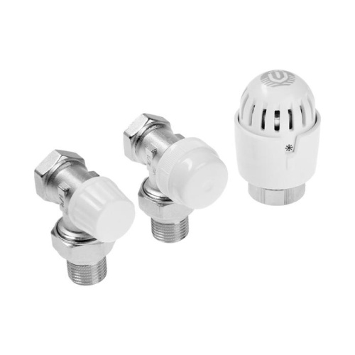 Комплект терморегулируюшего оборудования для радиатора TIM угловой 1/2" фото в интернет-магазине САНТЕХСИТИ