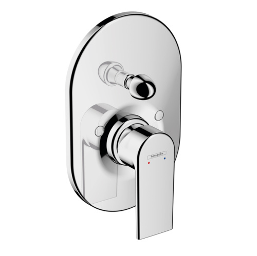 Hansgrohe Vernis Shap Смеситель для ванны, однорычажный, встраиваеемый, внешняя часть, цвет: хром фото в интернет-магазине САНТЕХСИТИ