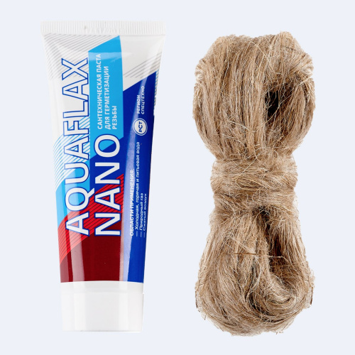 Уплoтнитeльная пaста для льна AQUAFLAX NANO 80г +20гр лён фото в интернет-магазине САНТЕХСИТИ