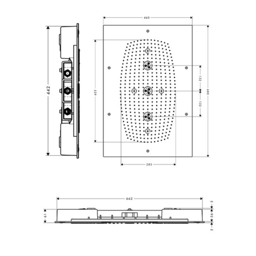 Hansgrohe Raindance Rainmaker Потолочная душевая система 68x46см, &frac12;&rsquo;, 3 режима, цвет: хром фото в интернет-магазине САНТЕХСИТИ