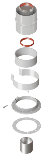 Адаптер вертикальный коаксиальный VIVAT D60/100 (Все котлы, кроме Immergas и Navien 60/75) фото в интернет-магазине САНТЕХСИТИ