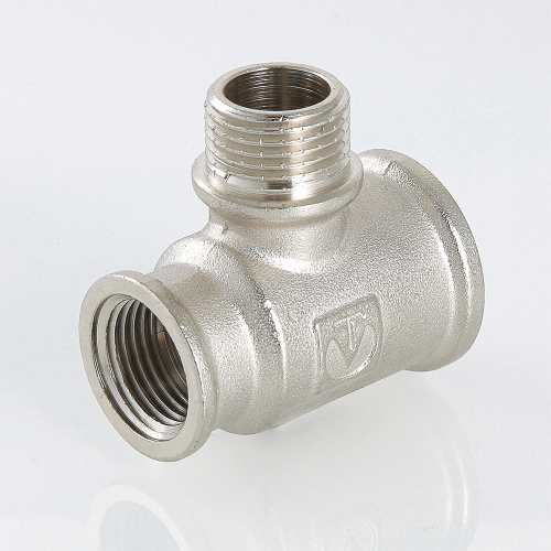 Резьбовой фитинг VALTEC Тройник с переходом на нар. р. 3/4"х1/2"х1/2" вн.-нар.-вн. фото в интернет-магазине САНТЕХСИТИ