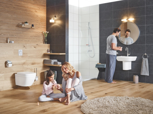 Подвесной унитаз Grohe Euro Ceramic безободковый компактный+Крышка-сиденье с микролифтом фото в интернет-магазине САНТЕХСИТИ