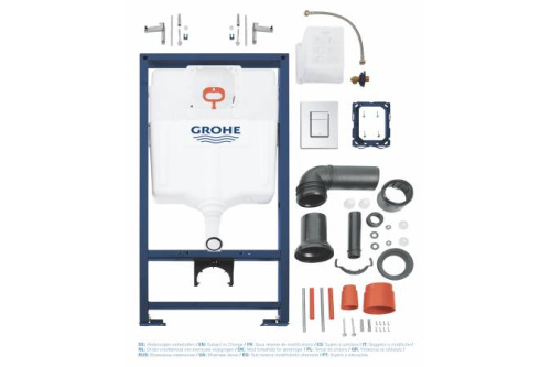 Система инсталляции для унитаза GROHE Rapid SL 38772001 компл. 3 в 1 (кнопка хром) фото в интернет-магазине САНТЕХСИТИ