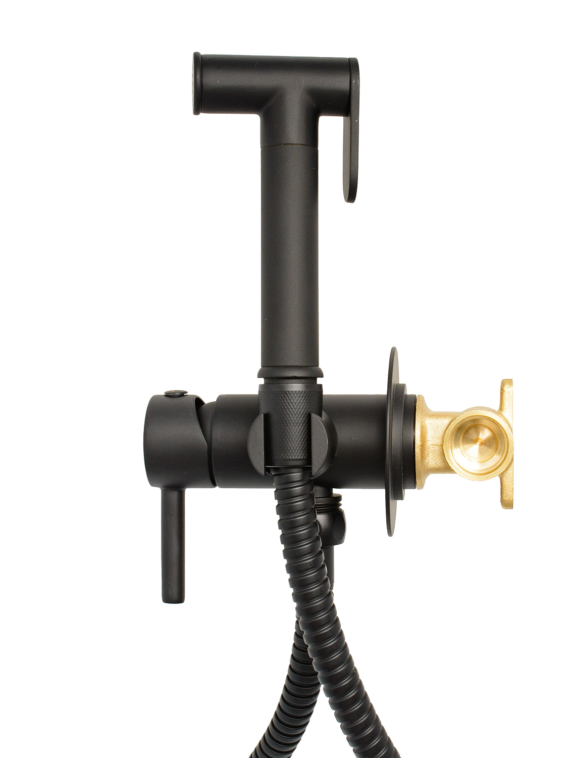 Гигиенический душ SANTERA со смесителем встраиваемый черн.мат фото в интернет-магазине САНТЕХСИТИ