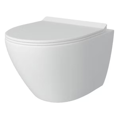 Подвесной унитаз Teymi Lina Pro Vortex T40112 безободковый, торнадо, сиденье микролифт, белый фото в интернет-магазине САНТЕХСИТИ