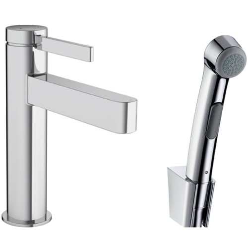 Hansgrohe Finoris Смеситель для раковины, 1 отв., с набором для биде и со шлангом 160см., цвет: хром фото в интернет-магазине САНТЕХСИТИ
