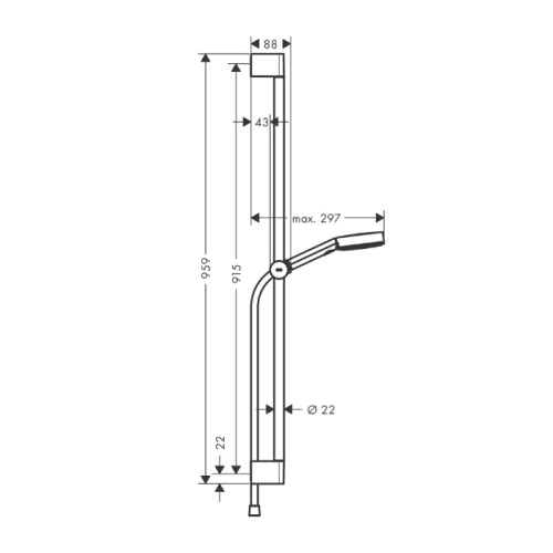 Hansgrohe Pulsify Душевой гарнитур, настенный, 3jet, цвет: белый матовый фото в интернет-магазине САНТЕХСИТИ
