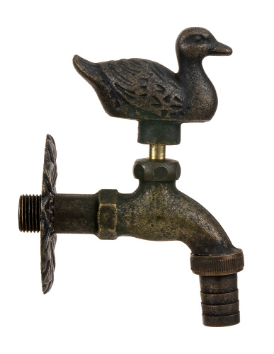 Кран SANTERA декор. с нос. Утка "бронза" 1/2" фото в интернет-магазине САНТЕХСИТИ