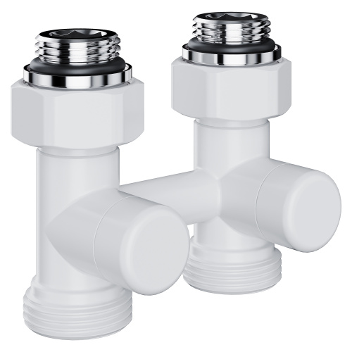 Узел нижнего подключения Royal Thermo Design прямой 1/2"х3/4" EK (белый) фото в интернет-магазине САНТЕХСИТИ