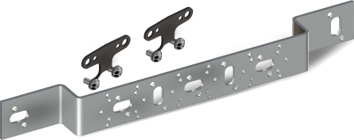 1-Кронштейн O 75-150 Двойнойс короткой крепежной консолью и универсальными отверстиями