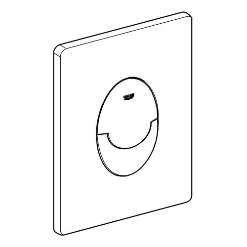 Накладная панель GROHE Skate Air 38505000 (кнопка овальная) хром фото в интернет-магазине САНТЕХСИТИ