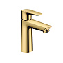 Hansgrohe Talis E Смеситель для раковины 110, на 1 отв, без донного клапана, излив 112мм, h104мм, цвет: полированное золото фото в интернет-магазине САНТЕХСИТИ