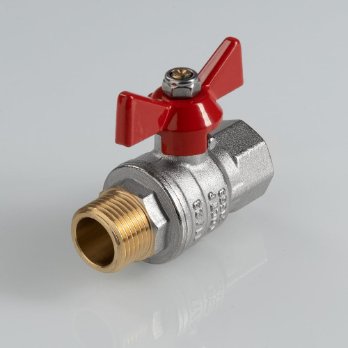 Кран шаровый VALTEC ГОСТ 1/2" вн.-нар. рукоятка бабочка фото в интернет-магазине САНТЕХСИТИ
