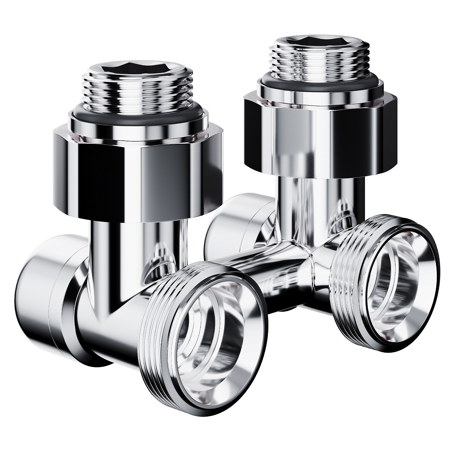 Узел нижнего подключения Royal Thermo Design угловой 1/2"х3/4" EK (хром) фото в интернет-магазине САНТЕХСИТИ