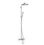 Hansgrohe Crometta Showerpipe S 240 SHP: термостат для ванны + стойка с верхним душем 240мм + ручной душ со шлангом 160мм, цвет: хром фото в интернет-магазине САНТЕХСИТИ