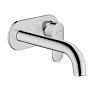 Hansgrohe Vernis Blend Смеситель для раковины, настенный, излив 204 мм, внешняя часть, цвет: хром фото в интернет-магазине САНТЕХСИТИ