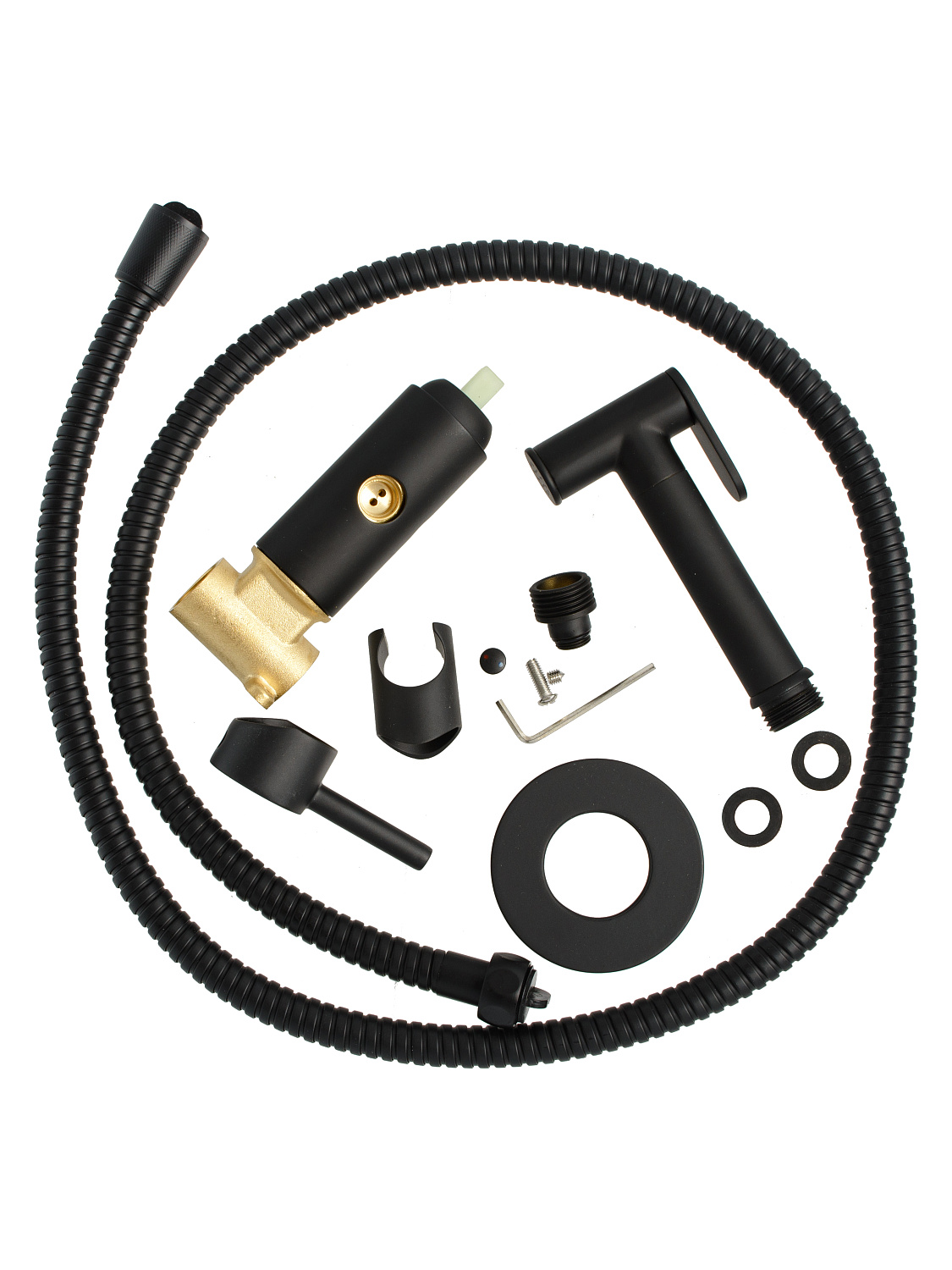 Гигиенический душ SANTERA со смесителем встраиваемый черн.мат фото в интернет-магазине САНТЕХСИТИ