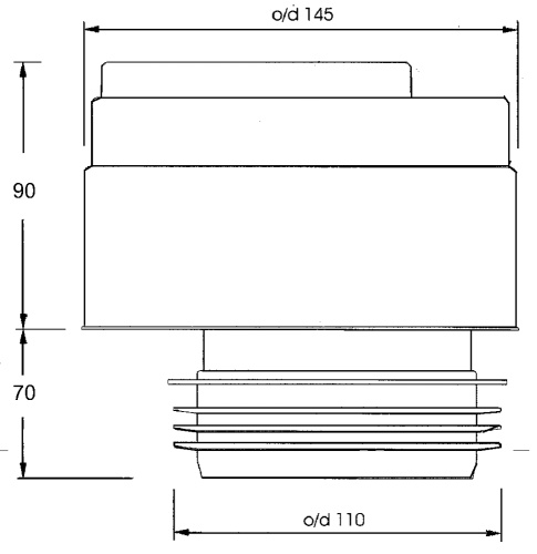 Вентиляционный клапан (аэратор) MCALPINE для канализации со смещением и прокладкой D110 45 л/с фото в интернет-магазине САНТЕХСИТИ