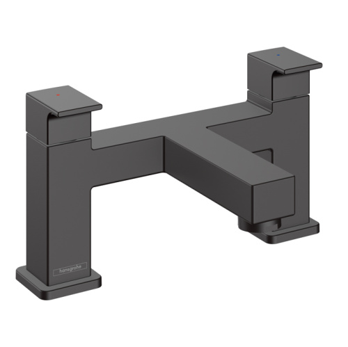 Hansgrohe Vernis Shap Смеситель для ванны, на 2 отв., цвет: матовый черный фото в интернет-магазине САНТЕХСИТИ